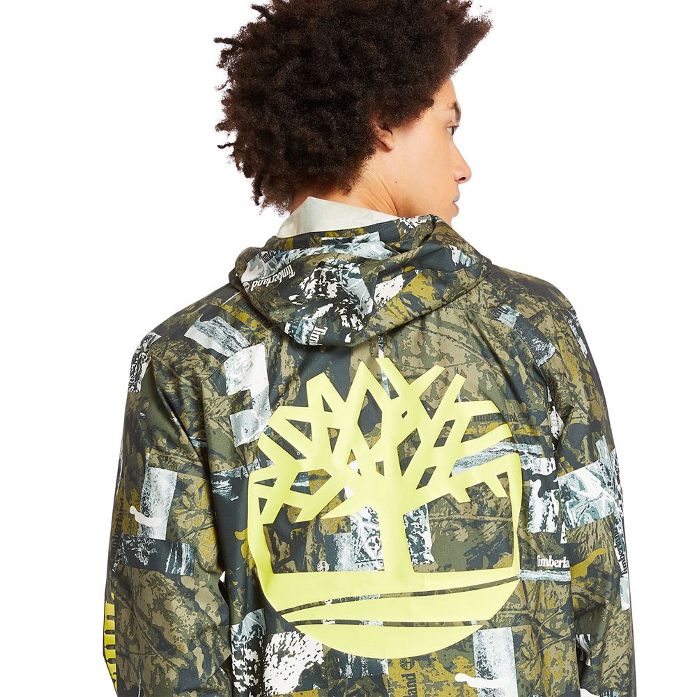 Timberland Μπουφαν Ανδρικα Πρασινο - Urban Camo Windbreaker - Greece 9328165-JZ